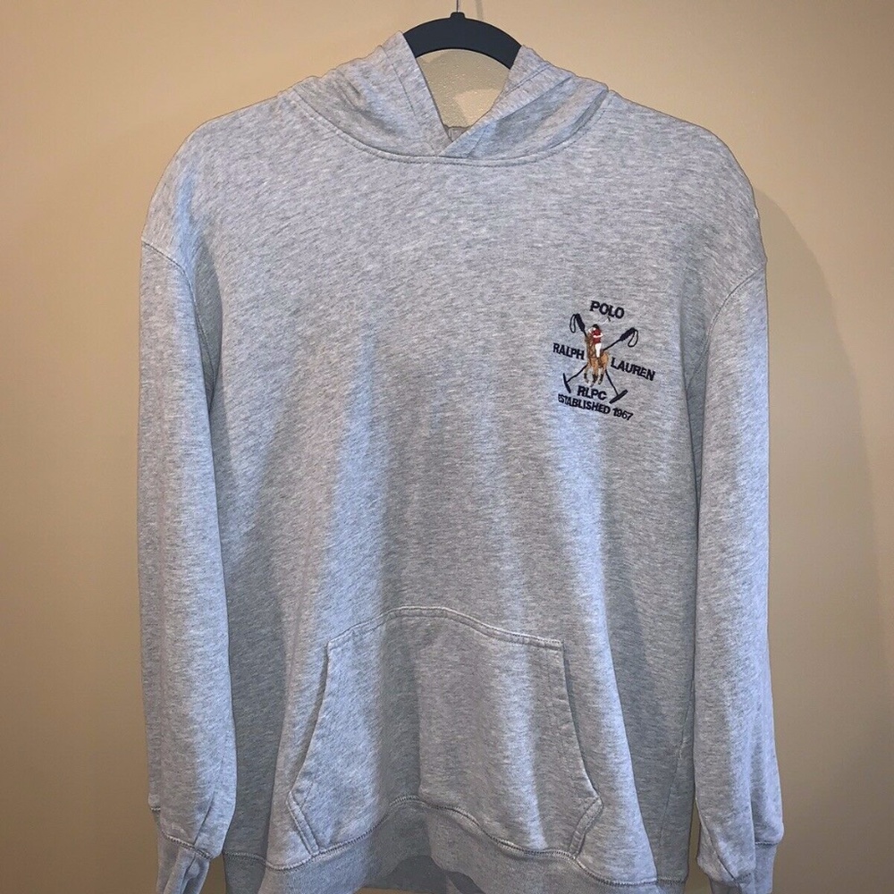 Ralph Lauren Sweatshirt Hoodie Gray Boys XL (20)